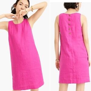 BOGO! NWT J. Crew Linen Shift Dress Pink Size Medium Petite